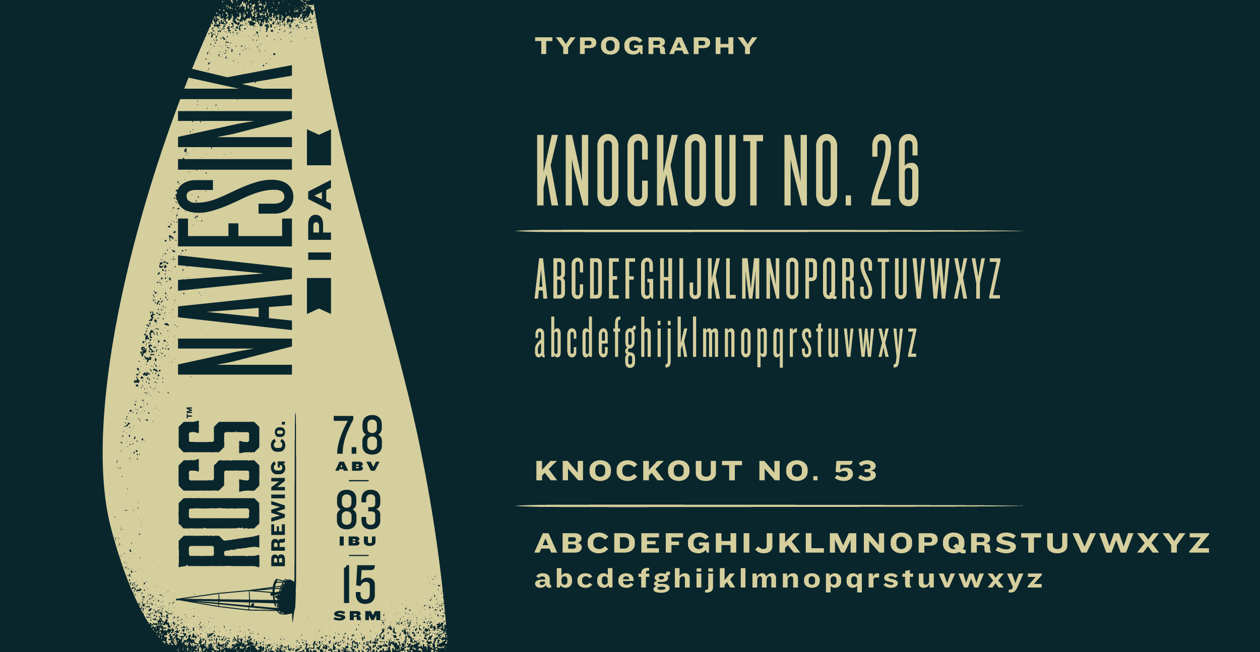 Ross Brewing Co. typography by Knockout! Studio