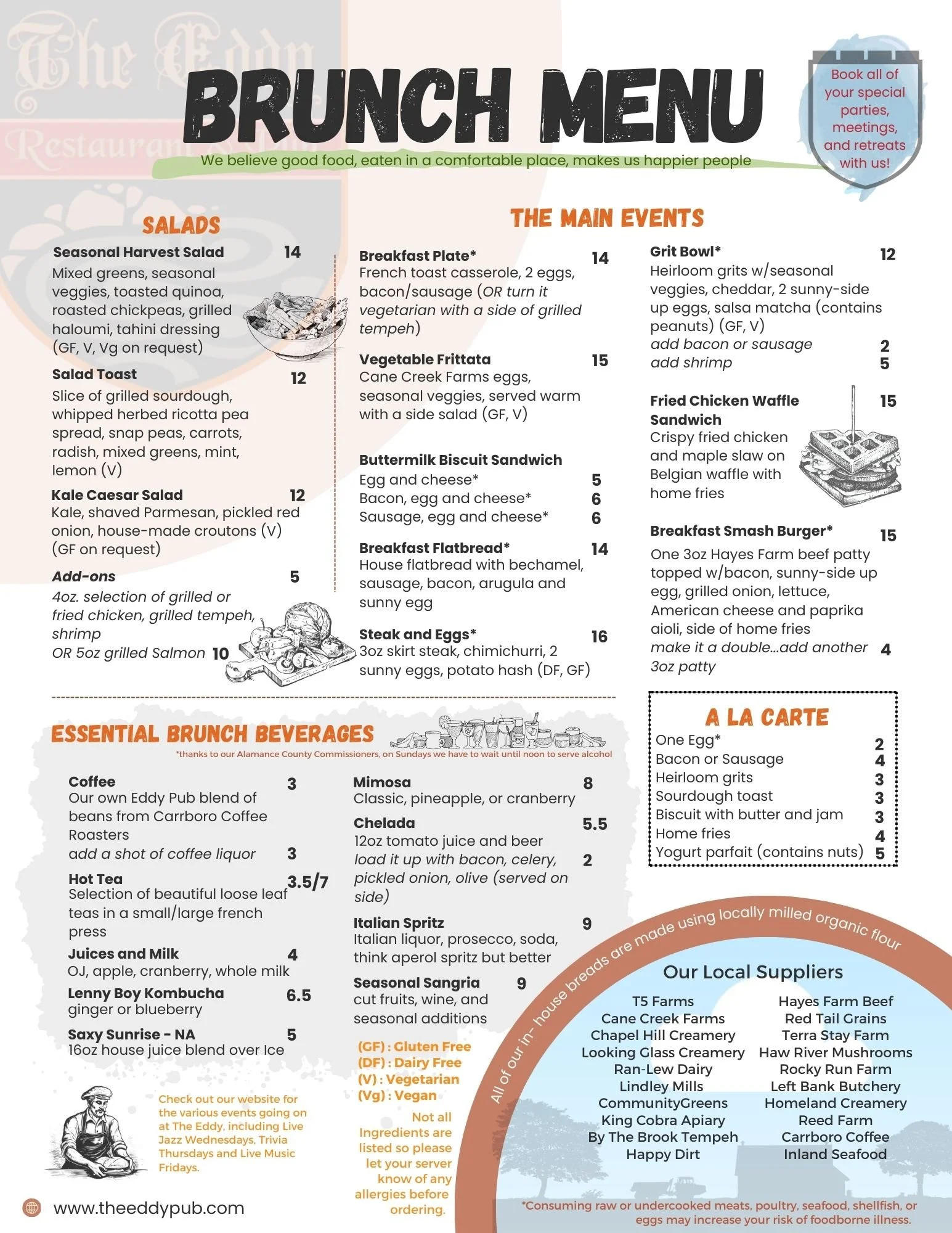 Brunch Menu — The Eddy Pub