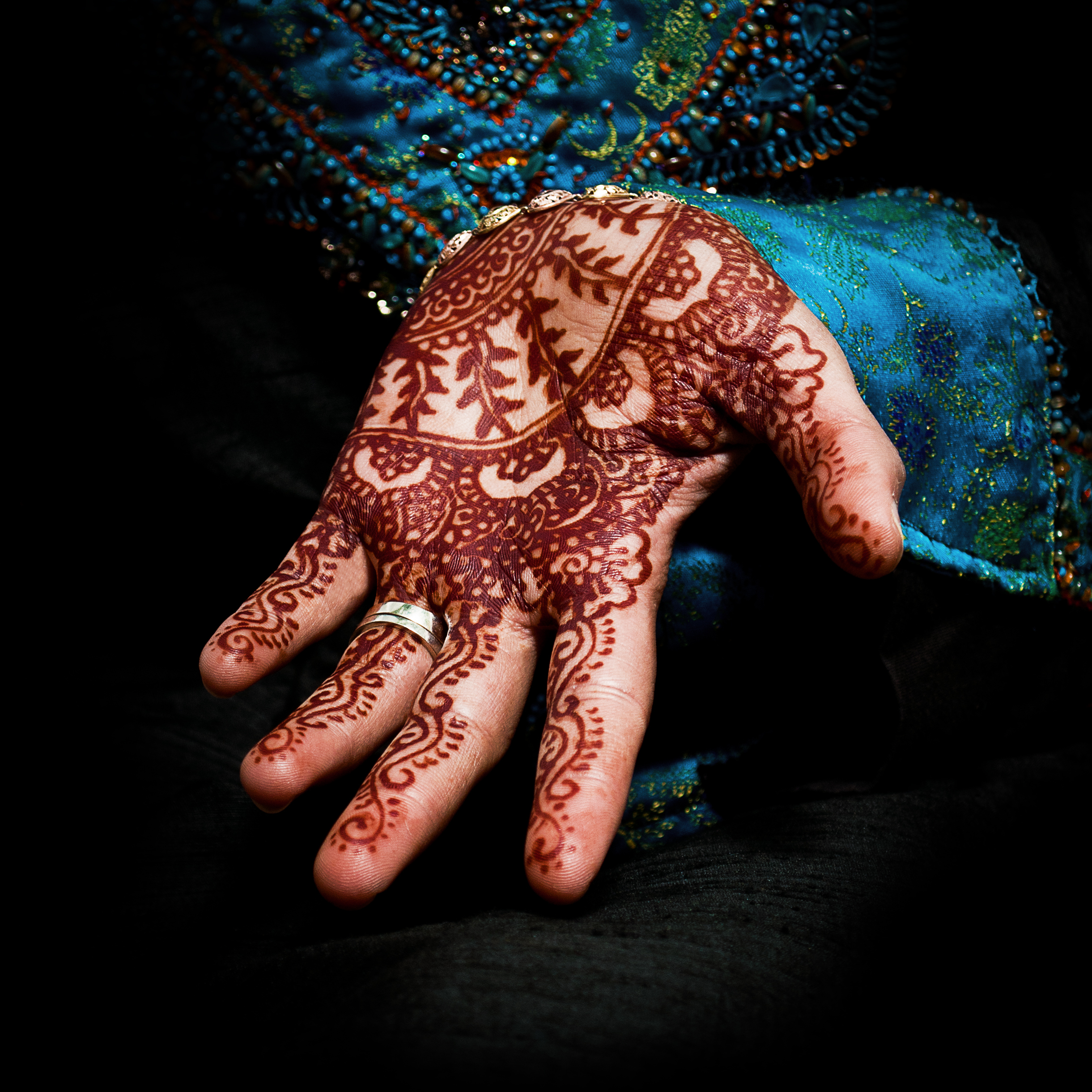 Henna, Mehendi on a bride's hand