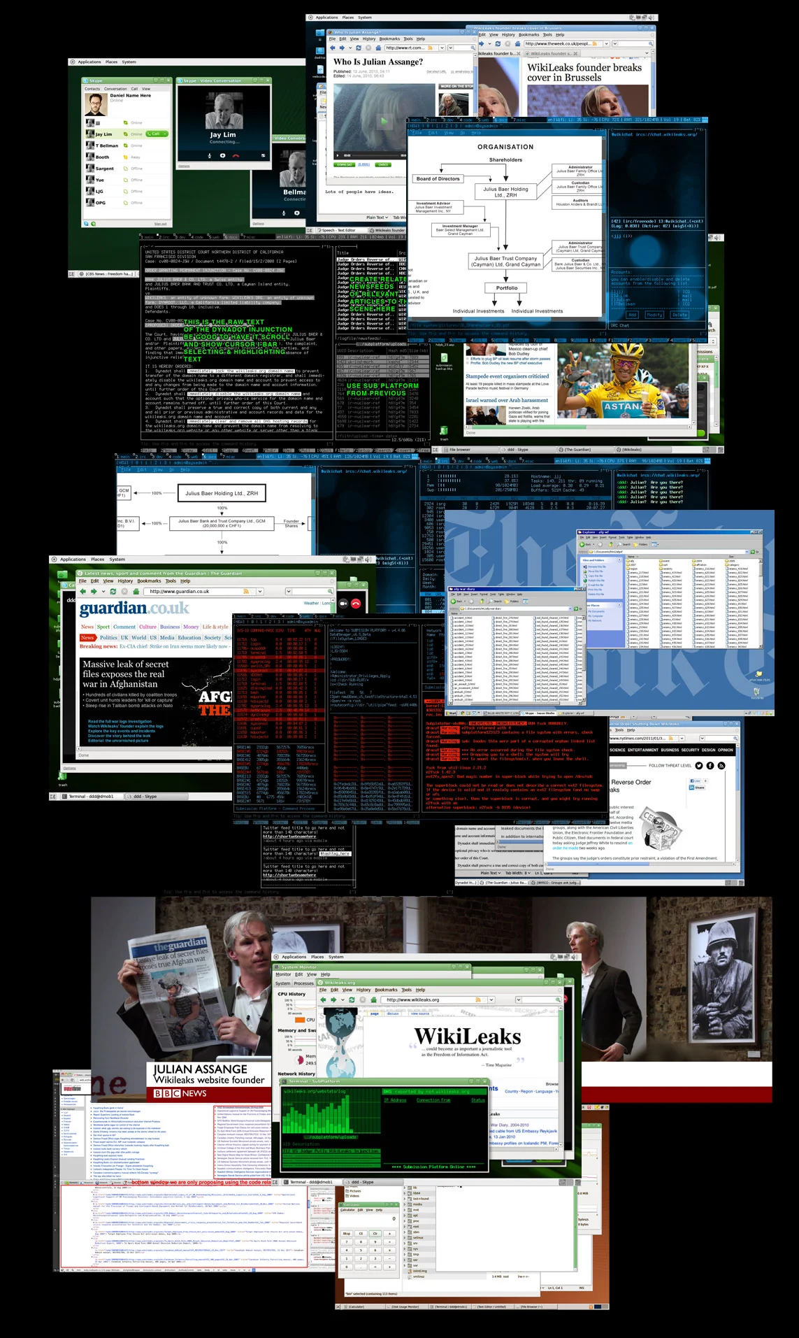 100s of live screen graphics with copyright-heavy content