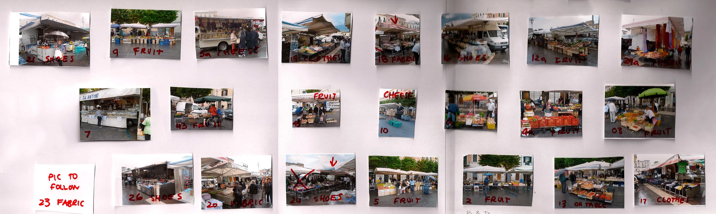 Recreation of town market on non-market day