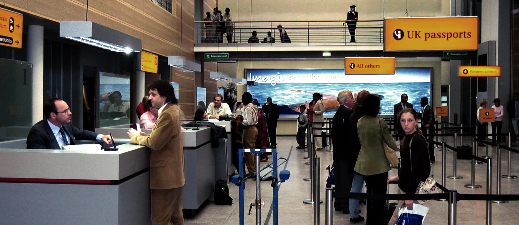 Heathrow immigration control - Berlin location shoot