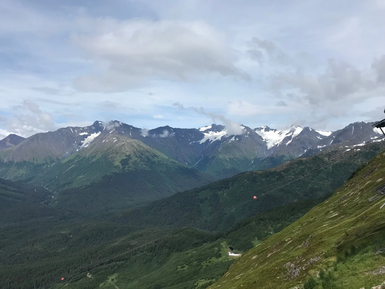 Views from the top of the tram on a rare clear day.