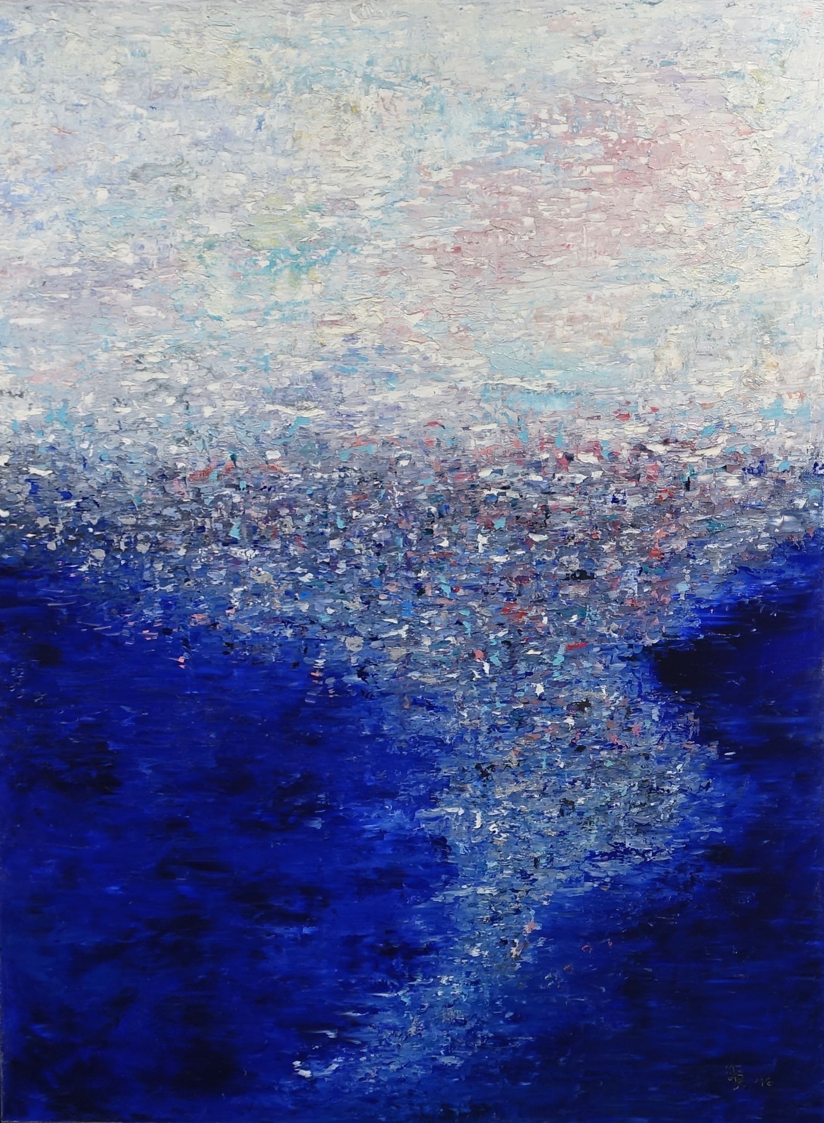 Jill S. Krutick, DREAMSCAPE 5, Oil on canvas, 40 x 30 inches (76.2 x 101.6 cm). Gifted by Bruce Helander to the Coral Springs Museum of Art, 2017. 