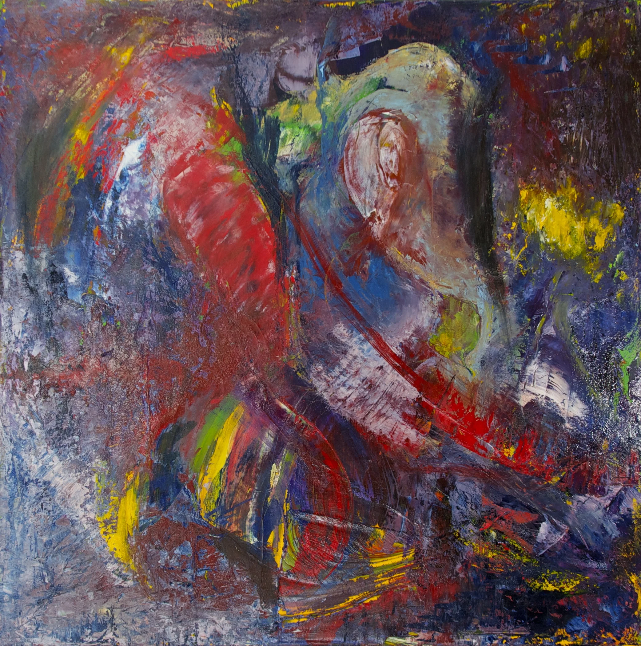 JAZZ IMPRESSION, 2013 Oil on canvas, 36 x 36 inches (91.4 x 91.4 cm). 