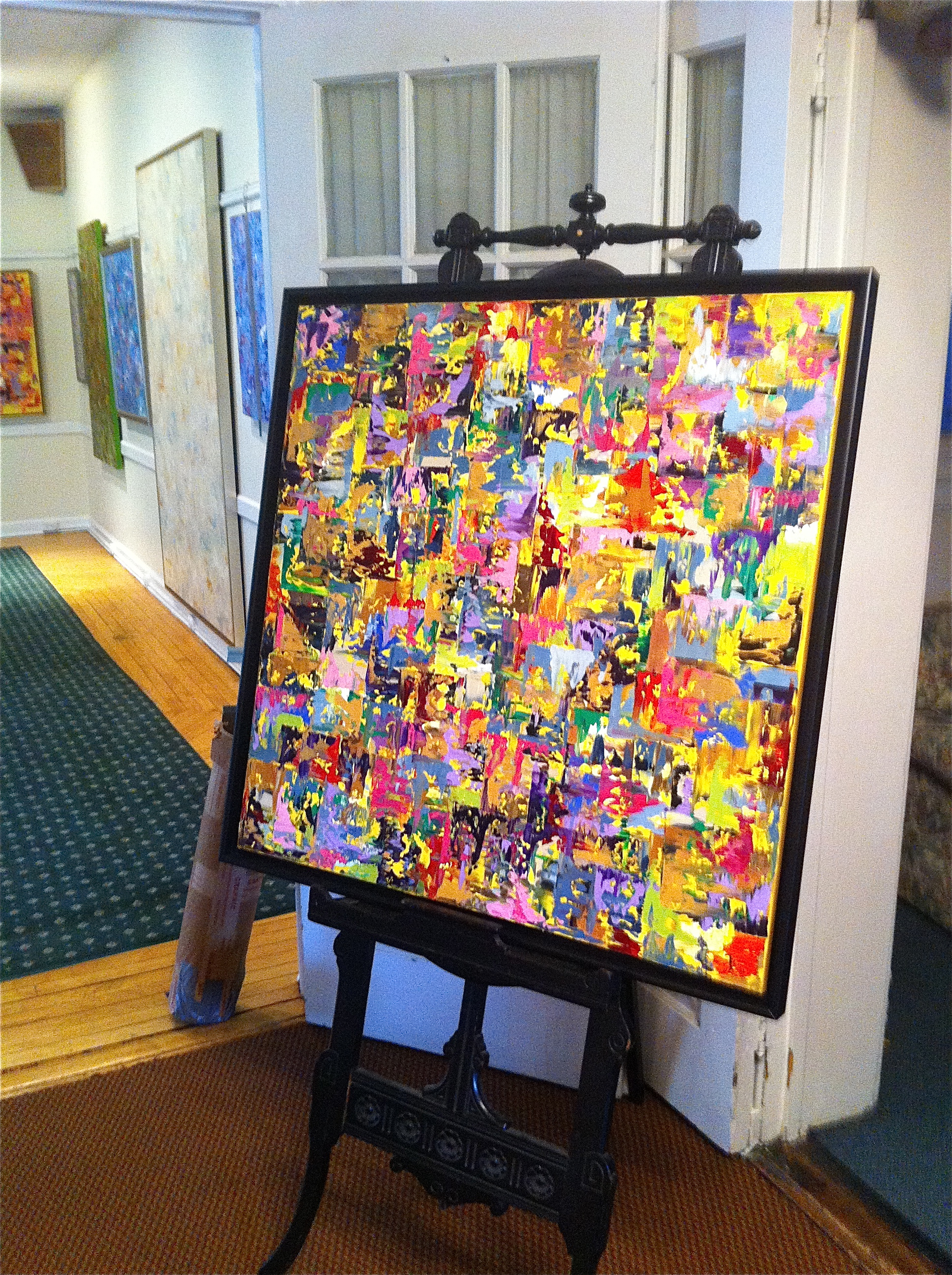 CARNIVAL, Oil on canvas, 36 x 36 inches (91.4 x 91.4 cm). Framed: 38 x 38 inches (96.5 x 96.5 cm).
