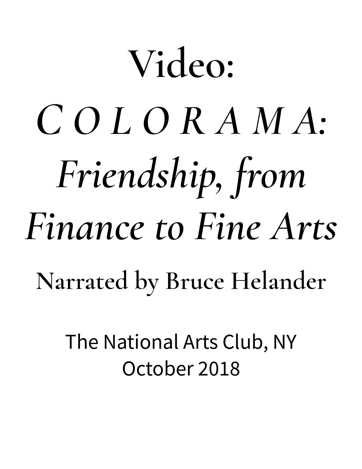 The National Arts Club | C O L O R A M A