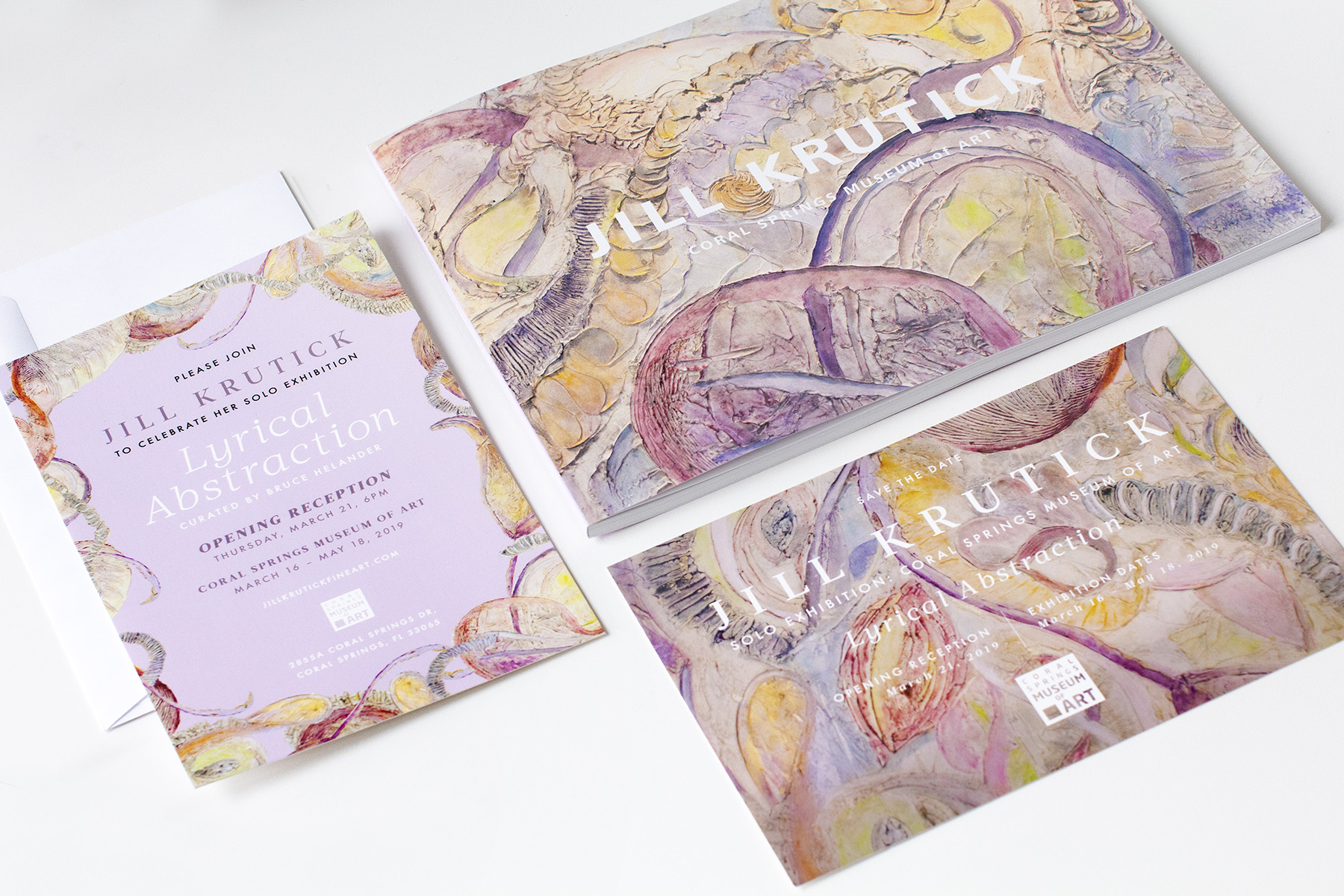 Exhibition Catalog, Save the Date, and Invitation of Lyrical Abstraction