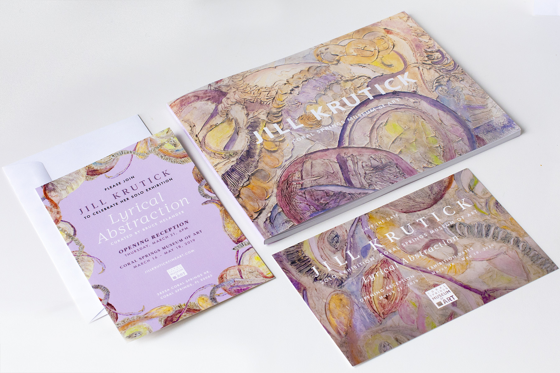 Exhibition Catalog, Save the Date, and Invitation of Lyrical Abstraction