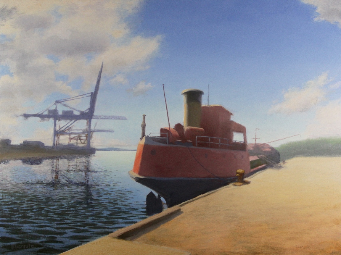 Mary Whalen in the Red Hook Container Port