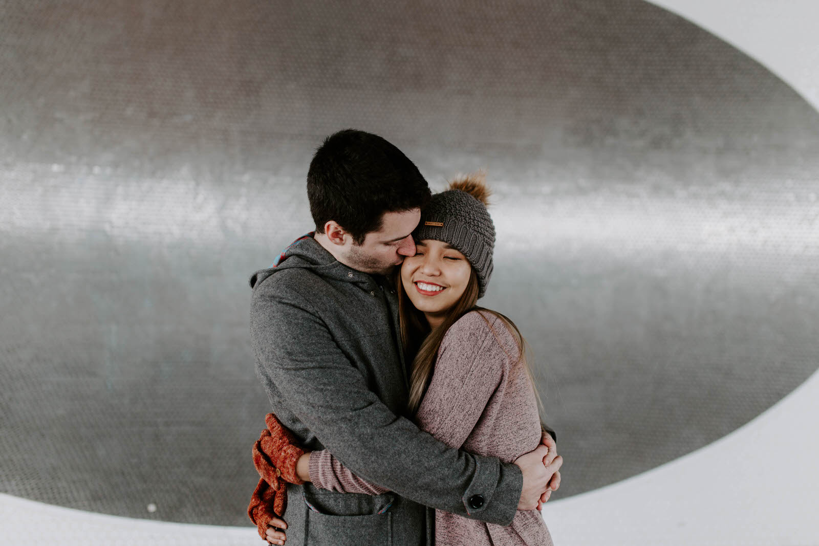 kyle and noon 90 day fiance tlc couples session portland oregon tillikum bridge crossing omsi eastback esplanade dock winter cloudy overcast reality star wedding photographer jamie carle