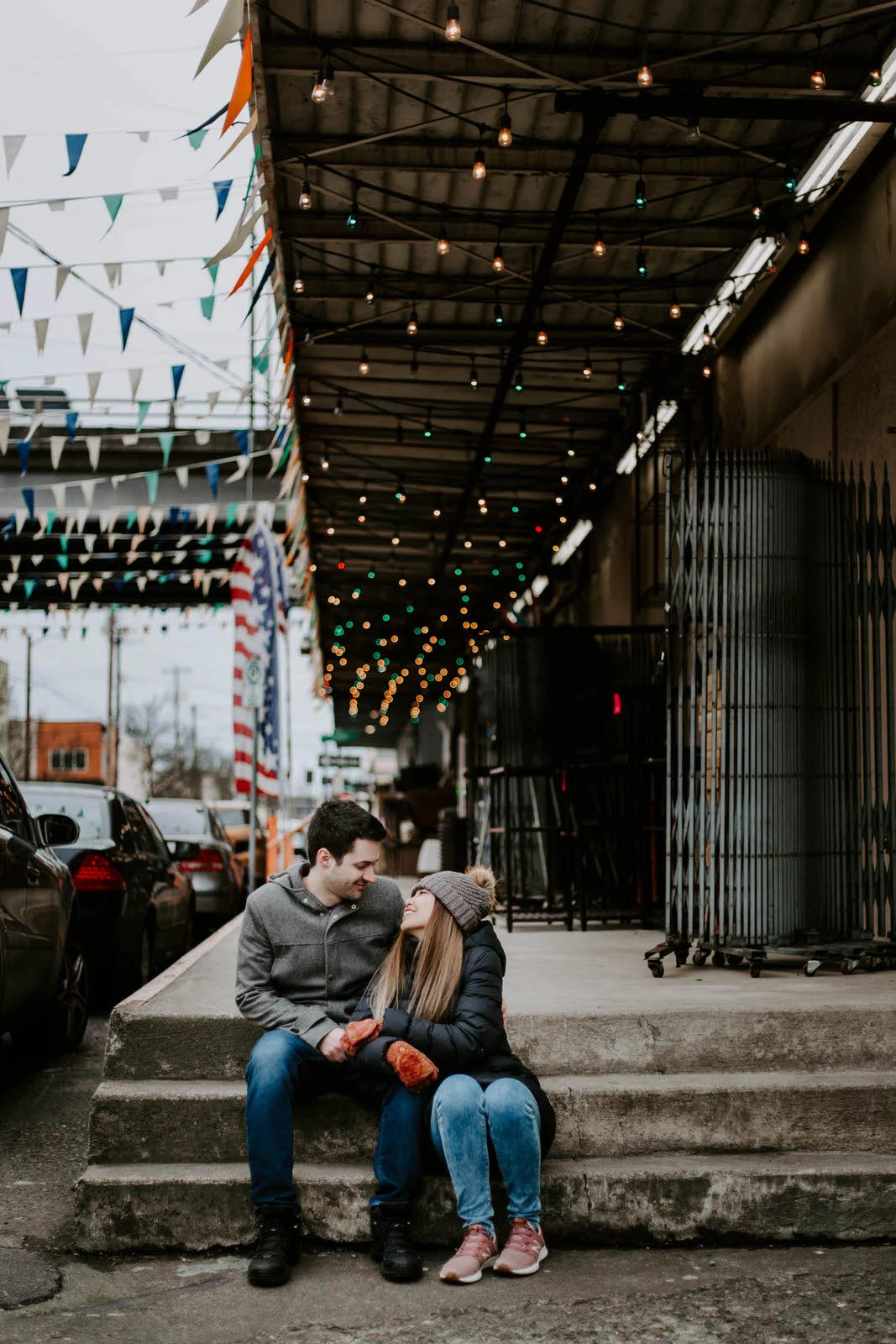 kyle and noon 90 day fiance tlc couples session portland oregon tillikum bridge crossing omsi eastback esplanade dock winter cloudy overcast reality star wedding photographer jamie carle