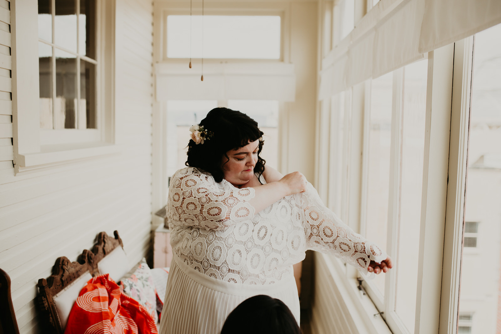 ashley joel astoria oregon the ruins wedding venue florals portland washington coast balloons vintage ceremony reception jamie carle feminist lgbtq lgbt couple