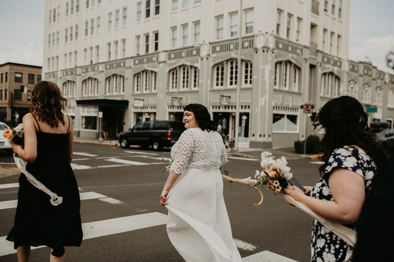 ashley joel astoria oregon the ruins wedding venue florals portland washington coast balloons vintage ceremony reception jamie carle feminist lgbtq lgbt couple photographer photography