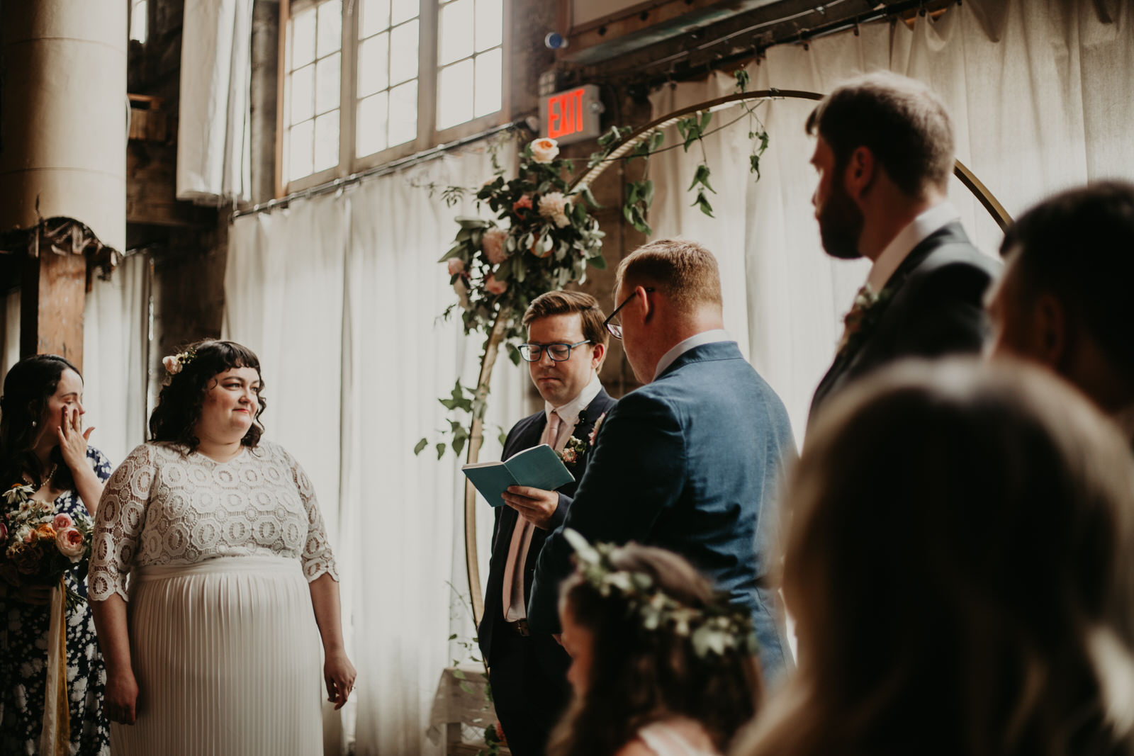 ashley joel astoria oregon the ruins wedding venue florals portland washington coast balloons vintage ceremony reception jamie carle feminist lgbtq lgbt couple photographer photography