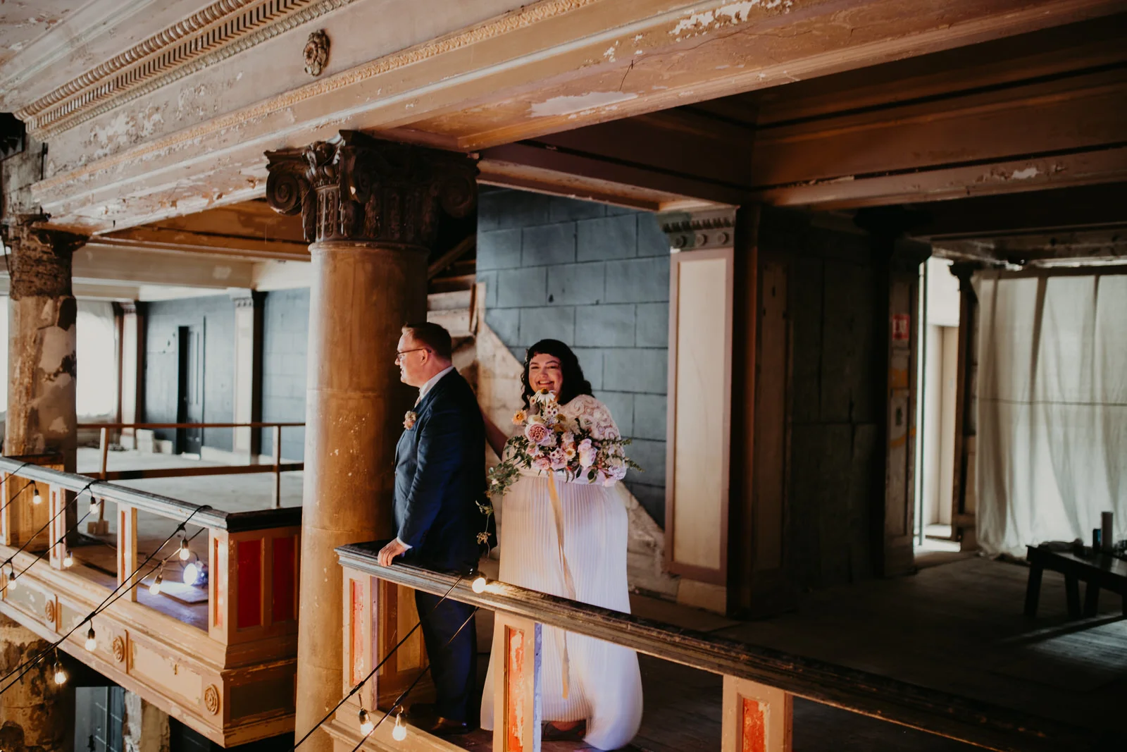 ashley joel astoria oregon the ruins wedding venue florals portland washington coast balloons vintage ceremony reception jamie carle feminist lgbtq lgbt couple photographer photography