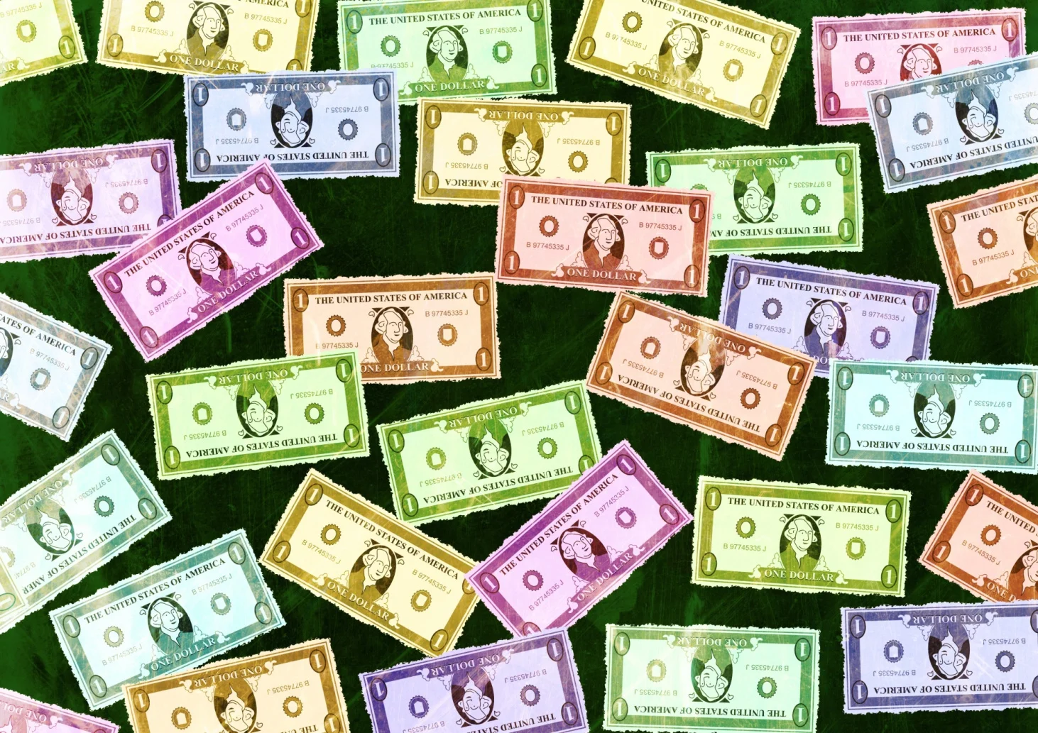 Dollar Bills by Dawn Hudson. Courtesy Publicdomainimages.net.