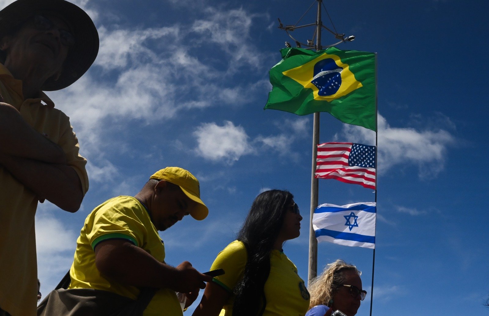 Foreign flags in Copacabana