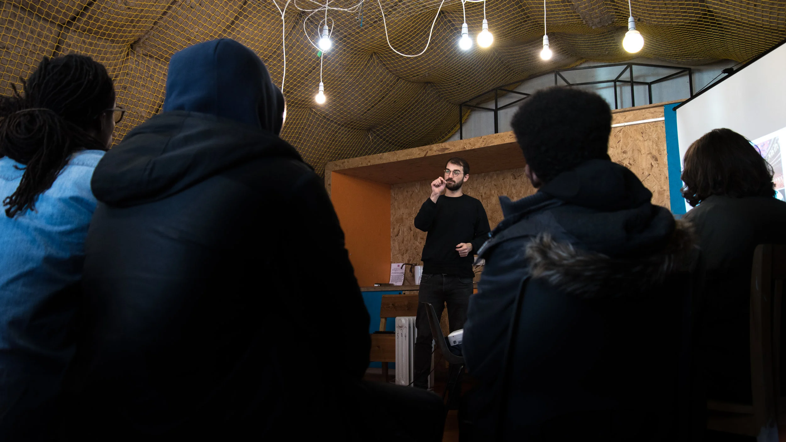 Joe Hornby from the ARUP SoundLab gives a talk
