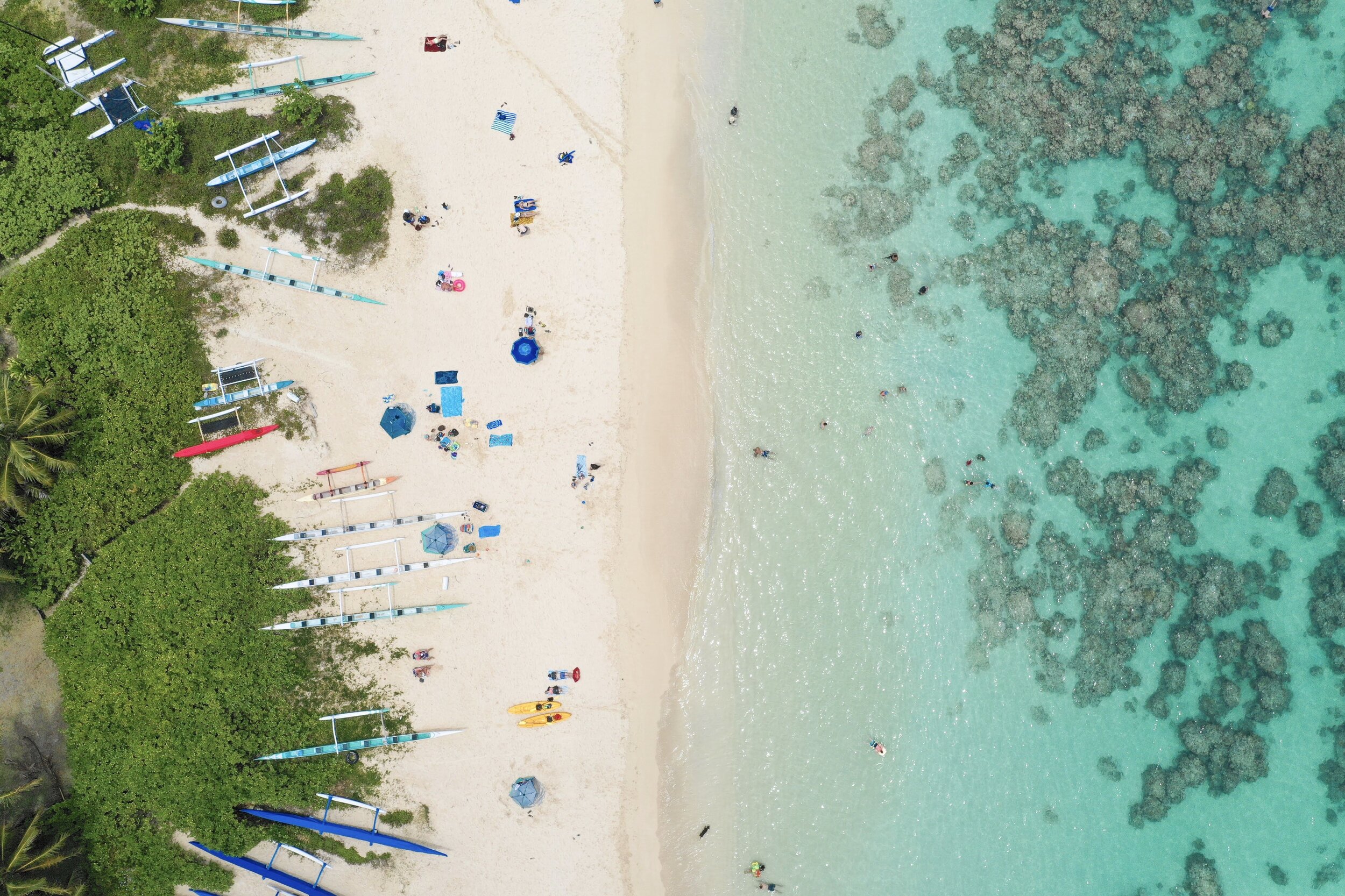 Lanikai Beach Drone Print