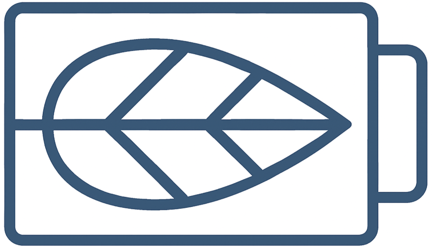line drawing of an echo-friendly battery