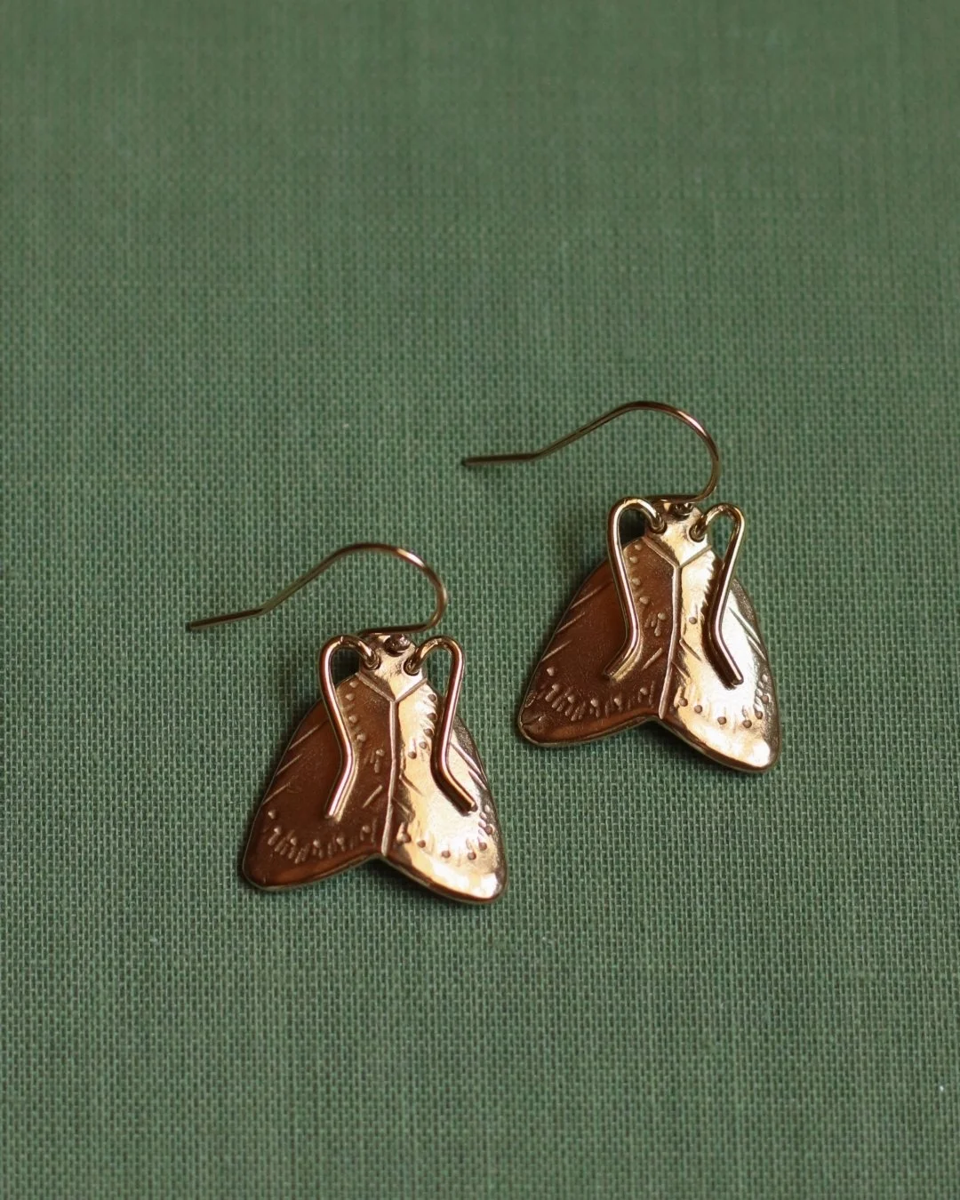 First made in 2016, the Moth is 10 years old this year! Wild. I&rsquo;ll have a few at the makers Market in August! 
I also will have a few pair available in sterling silver. ✨

~ Makers Market August 14 + 15 @depothillcreative 

 #mothjewelry #cirea
