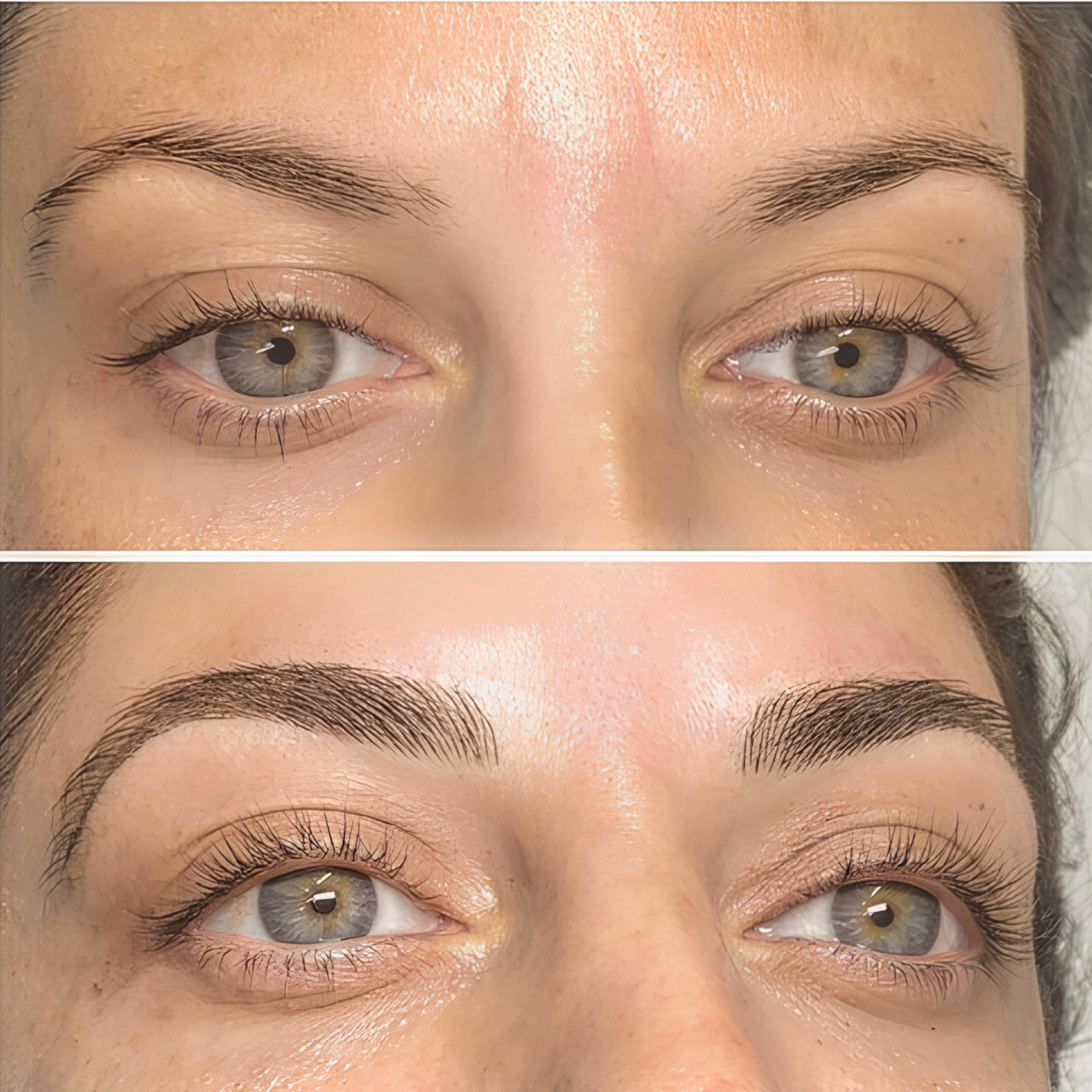 Brow definition before and after, Microblading 305 Miami