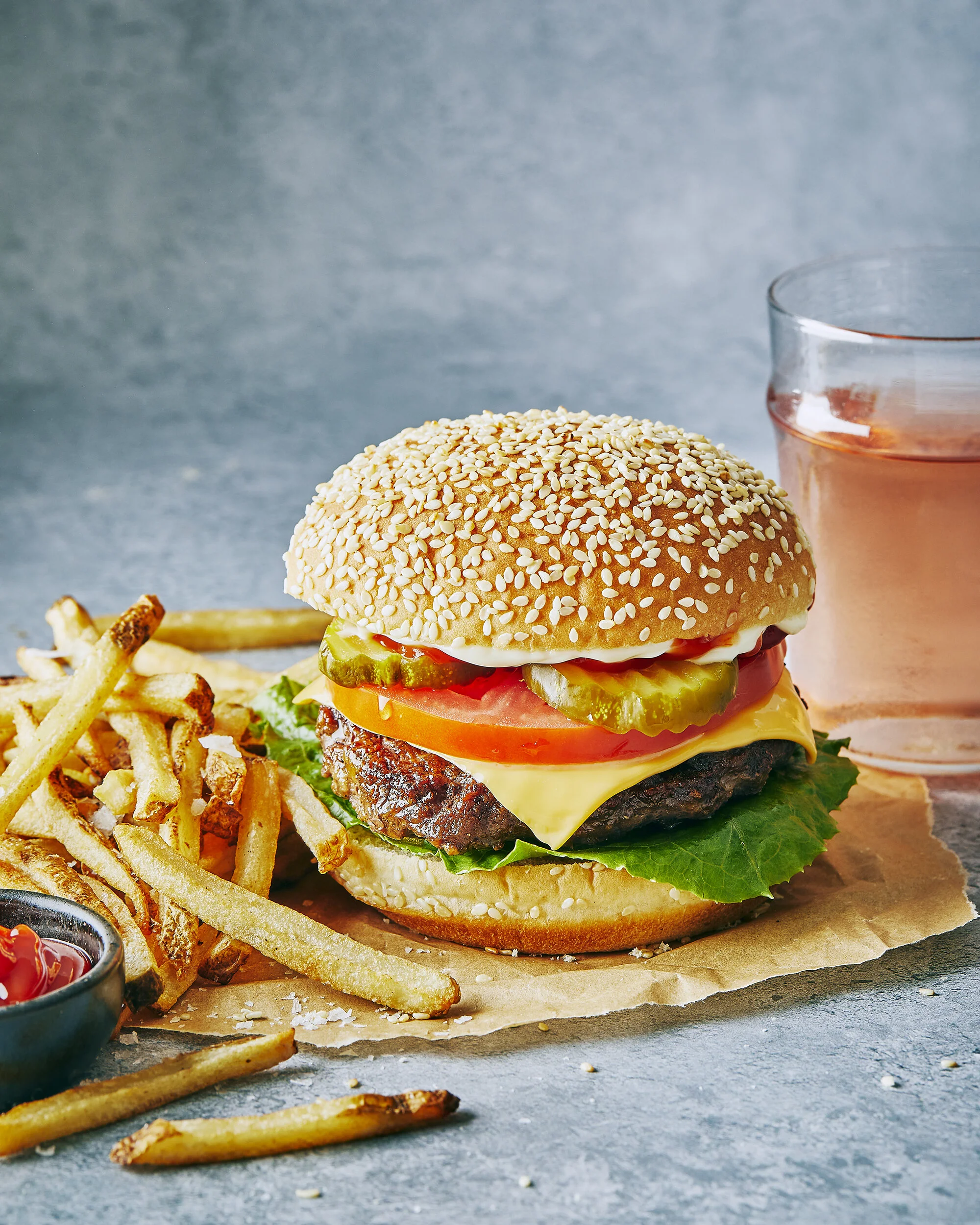 Burger and Fries