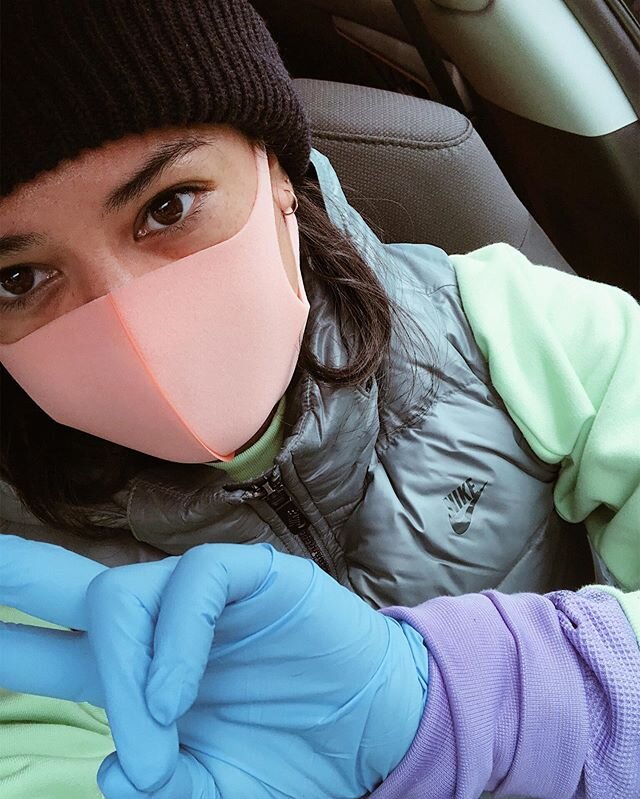 Safety, in colors- grocery mission for mom and dad 😷 *masked purchased as a souvenir last time in japan, what a different world we&rsquo;re in now, huh?