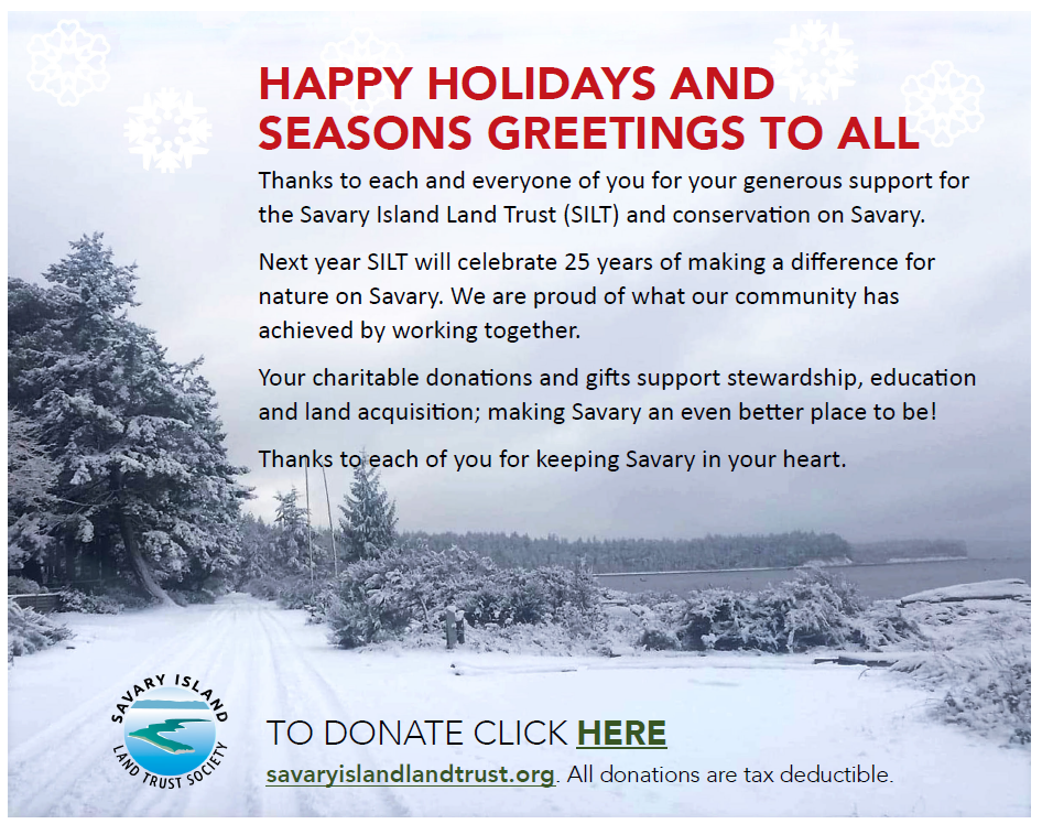 Seasons Greetings 2021 — Savary Island Land Trust