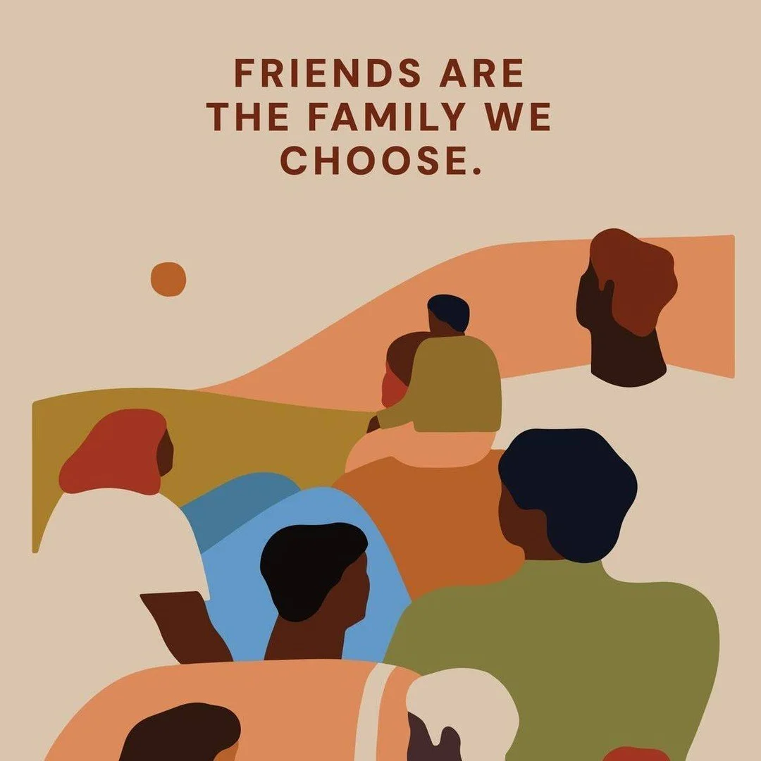 As we enter Thanksgiving week, it's sometimes meaningful to remember that family is not limited to biology! Family can be the people who make you feel safe, seen, and connected. Chosen family can be just as grounding. Honor the relationships that sup