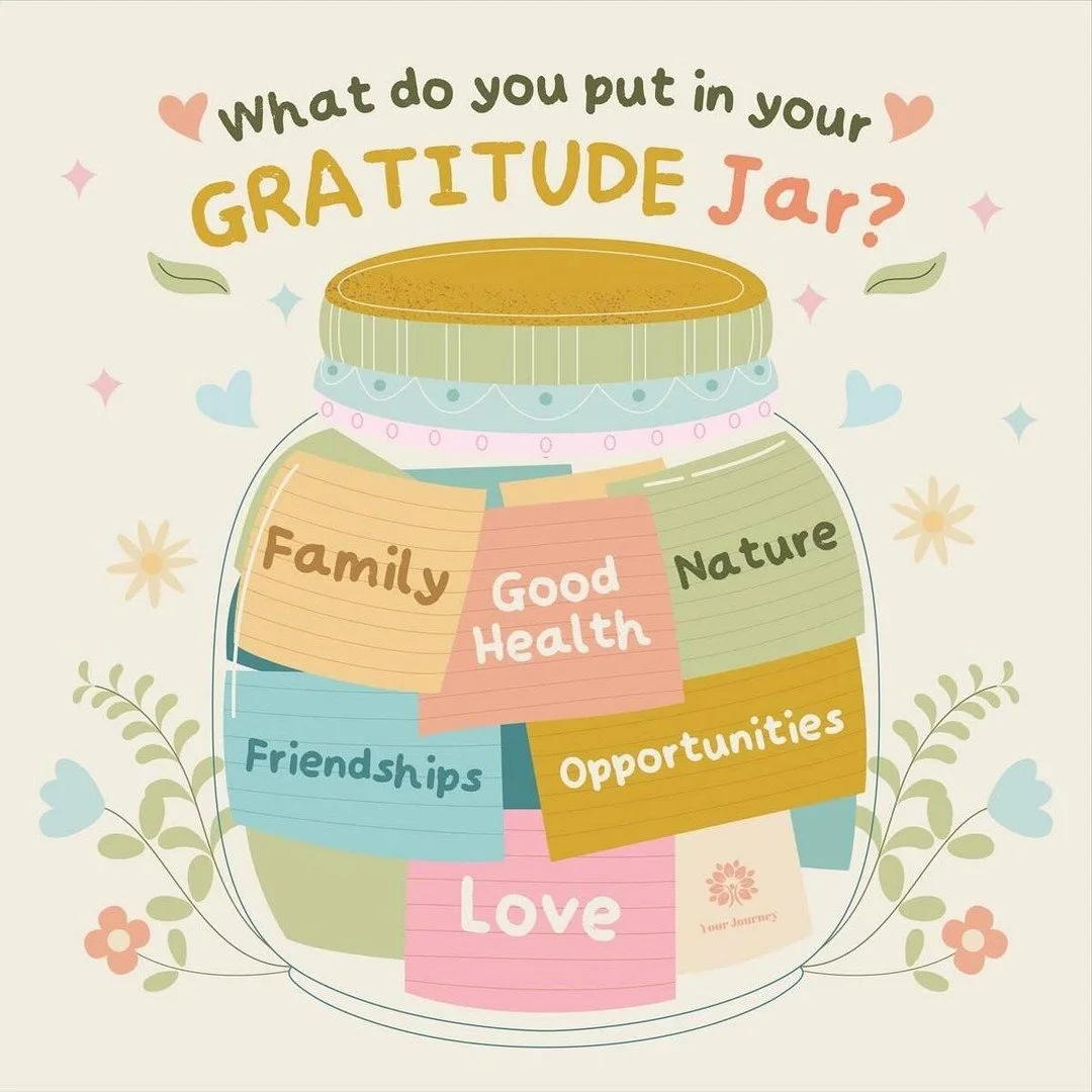 #MindfulSaturdays: Gratitude Jar

Gratitude doesn&rsquo;t have to end with the Thanksgiving holiday. Creating a gratitude jar is a simple way to carry the practice into the weekend. Start by jotting down a few things you&rsquo;re grateful for and add
