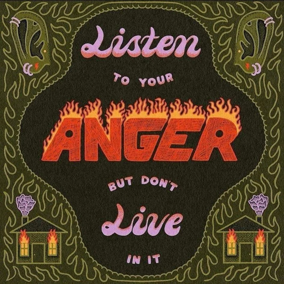 Anger is often a signal that something feels unjust, hurtful, or misaligned with our values. It carries information. Ignoring it entirely can disconnect us from important needs. At the same time, living inside anger without processing it can become c
