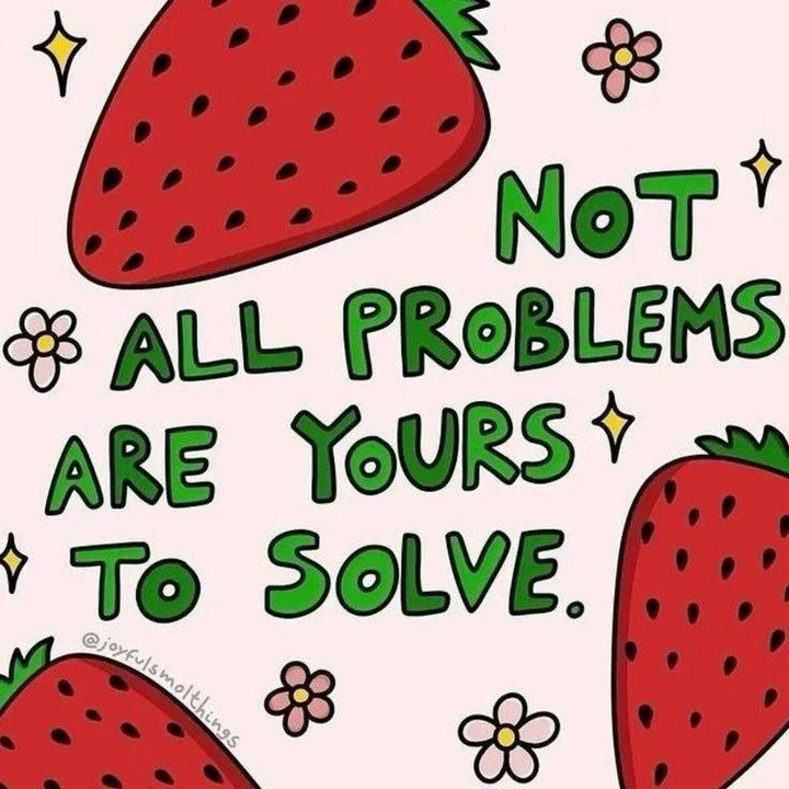Some people feel responsible for fixing everything, helping everyone, or holding everything together, but constantly overextending yourself isn&rsquo;t sustainable. 

Learning to release what isn&rsquo;t yours can create space for healthier boundarie