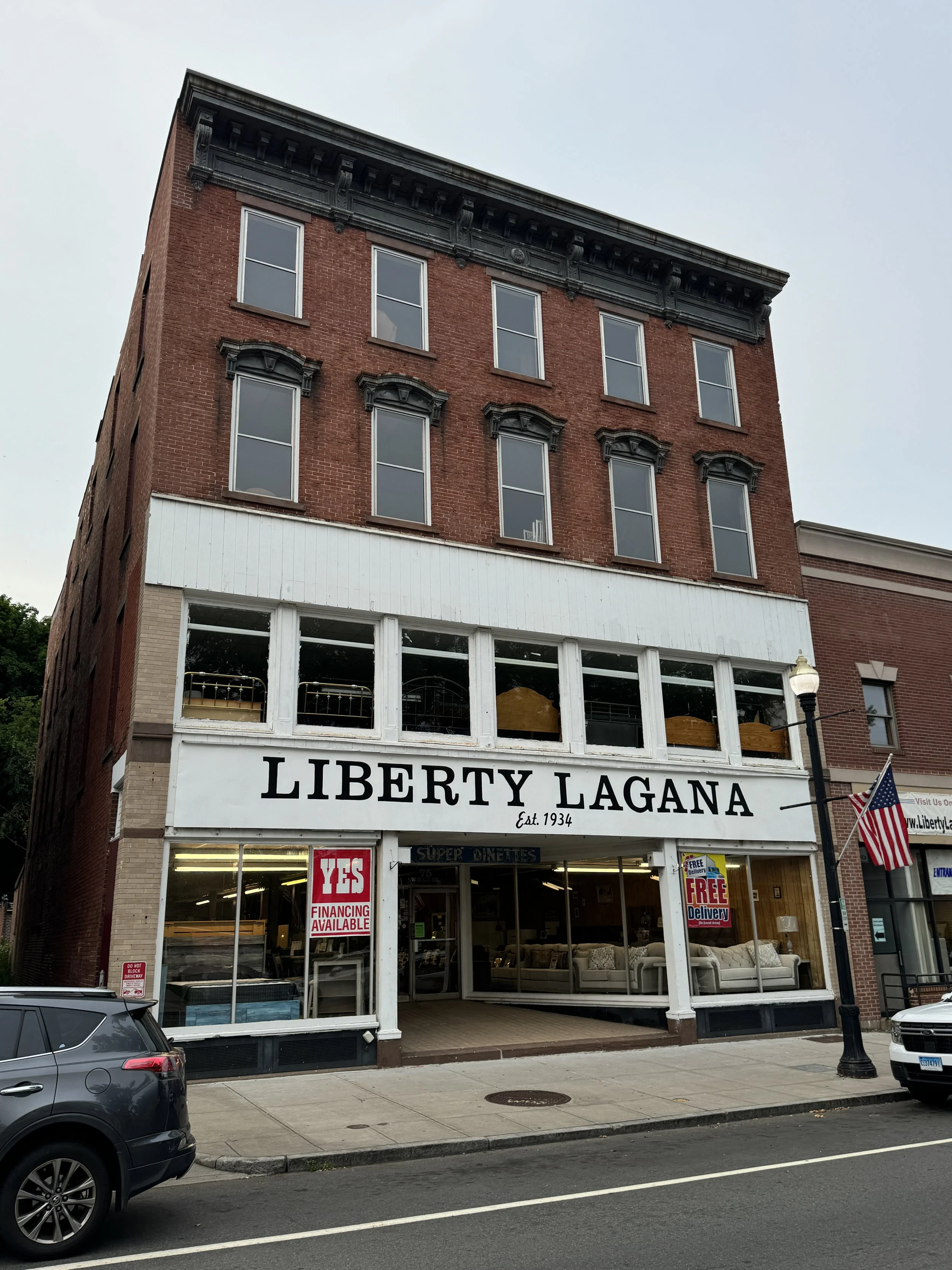 Hand painted storefront made in Connecticut