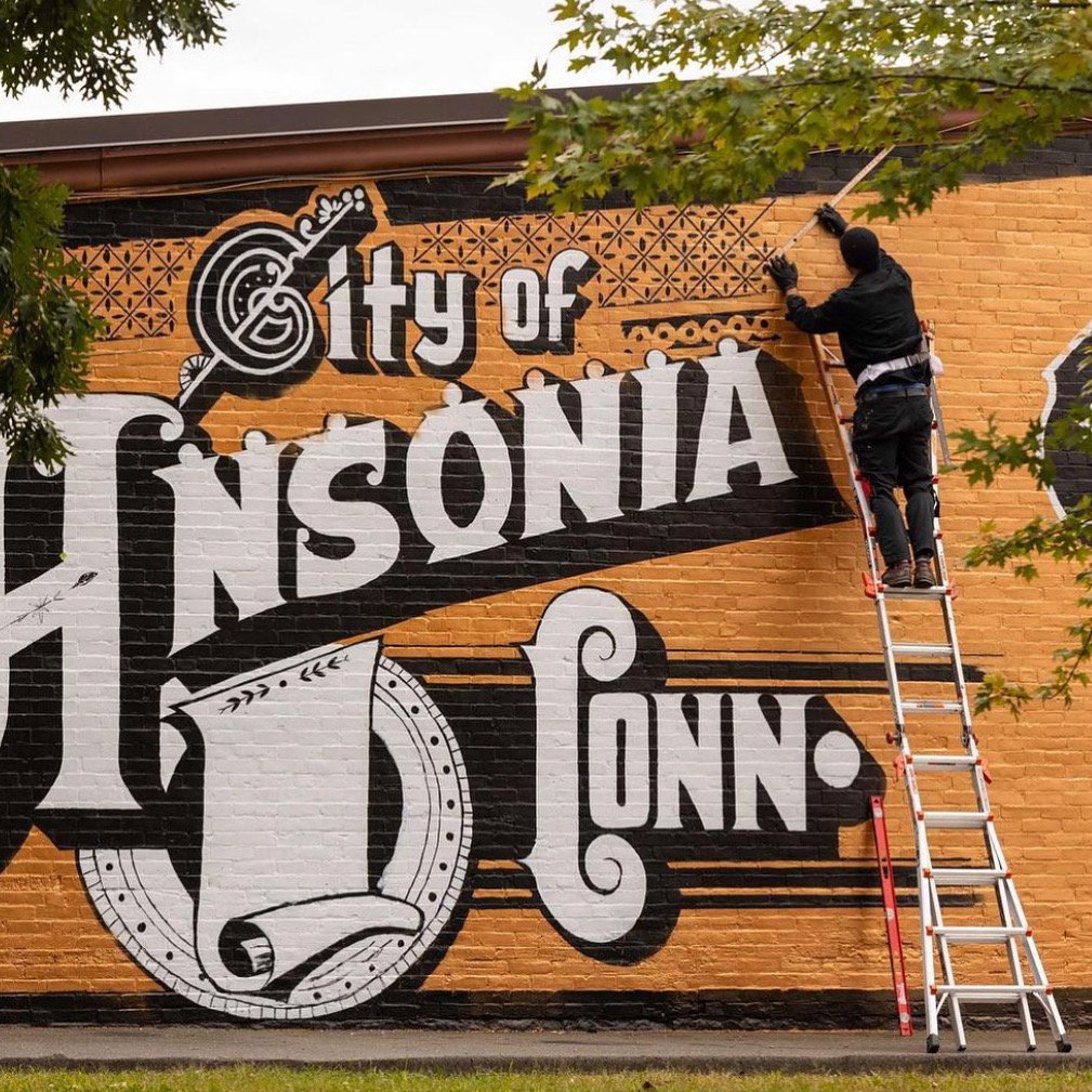Mike's Painted Signs Ansonia Civic Mural