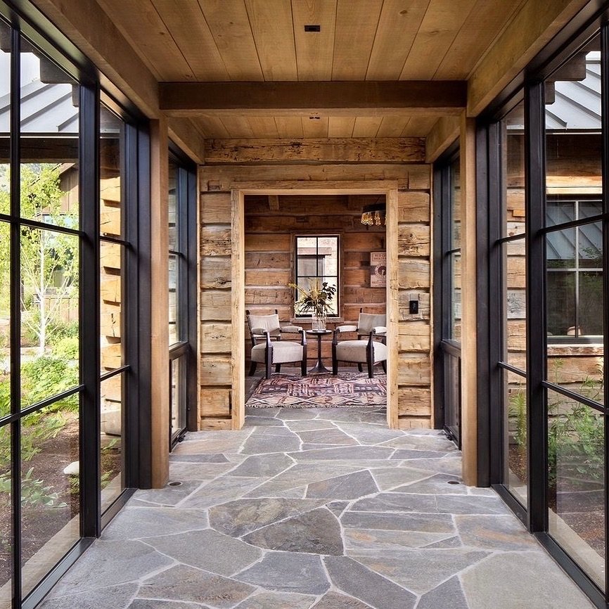 Pearson Design&rsquo;s Limestone Creek Ranch uses glassy corridors to create transitions and provide separation between different areas of the house.
 &bull;
@pearsondesigngroup
@lohss_construction
@gibeonphoto
&bull;
&bull;
&bull;
#indooroutdoor #mo