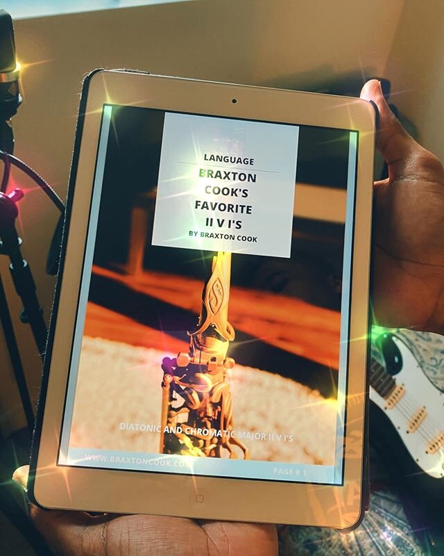 It&rsquo;s finally here!! My first e-book, a collection of my favorite ii-V-I lines. If you can master how to navigate a V- I progression, that&rsquo;s the majority of music right there. So gon&rsquo; and cop that!! Link in bio. Happy practicing 💪🏾