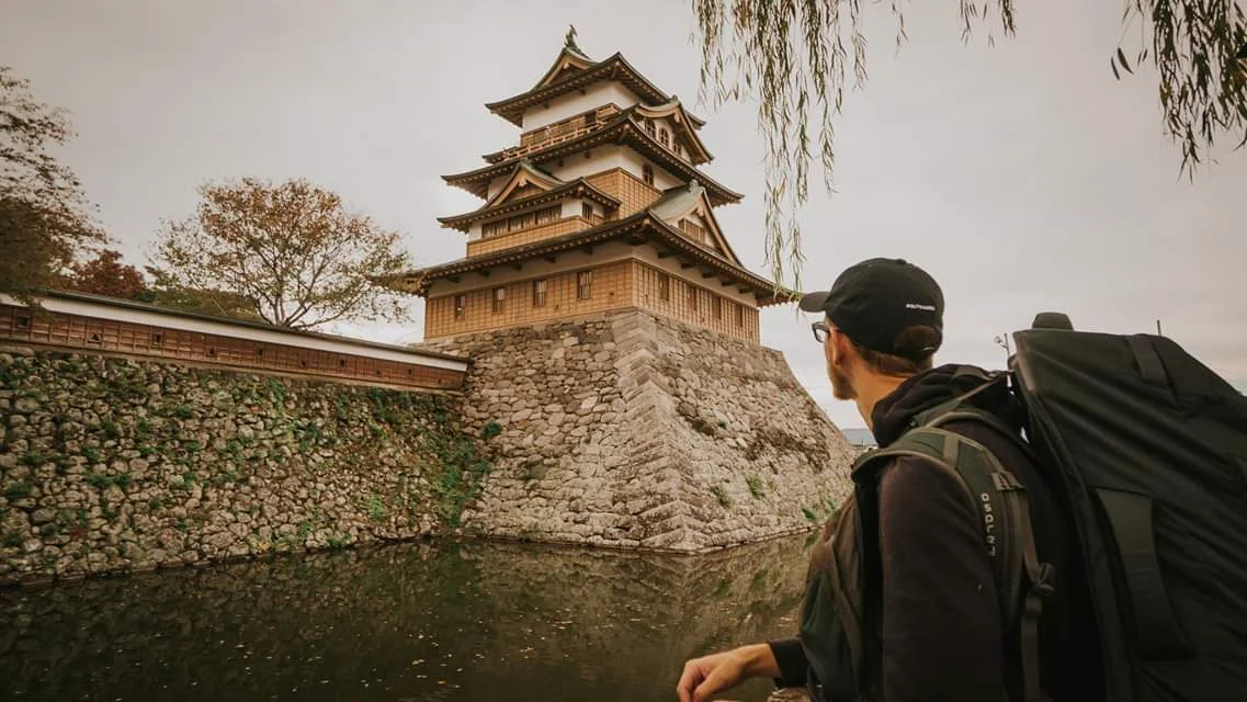 The Takashima Castle, although reconstructed, still looks mighty powerful