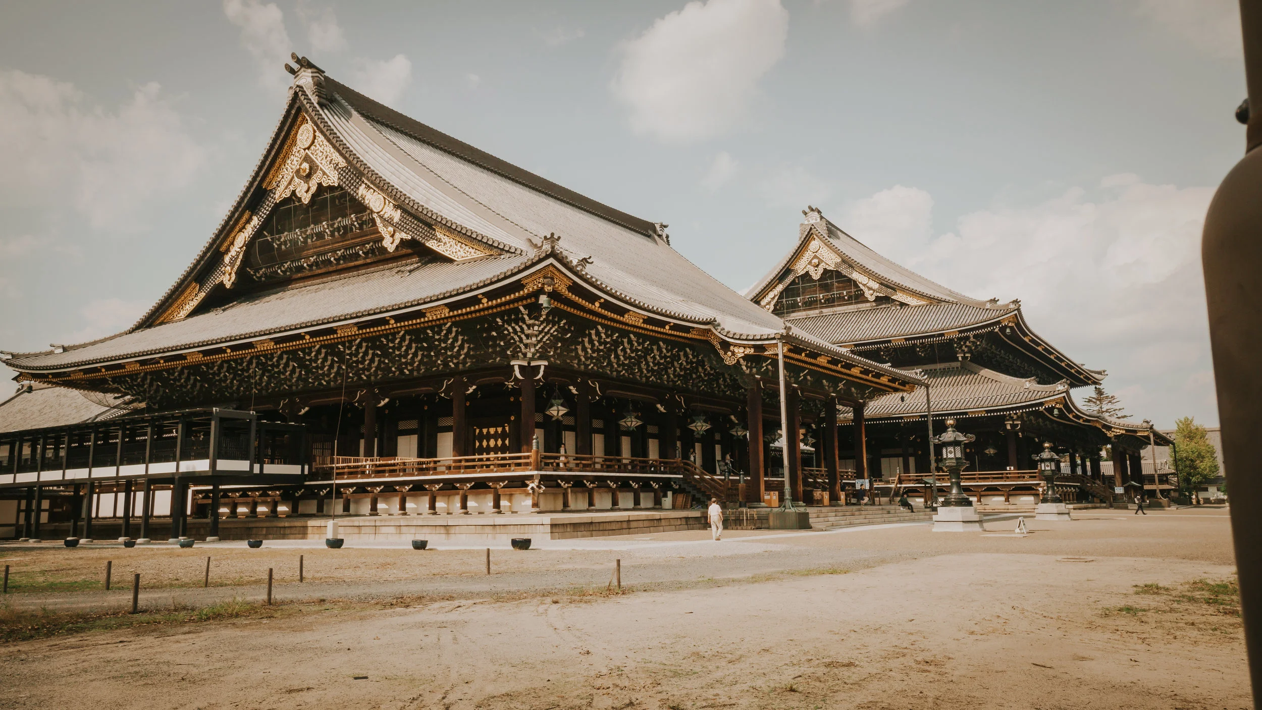Higashi hongan temple is absolutely breathtaking in size. You have to be there to feel it.