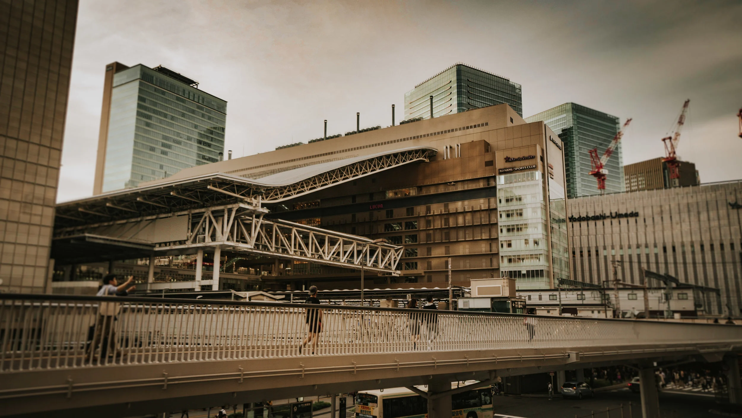 The Osaka train station is enormous!