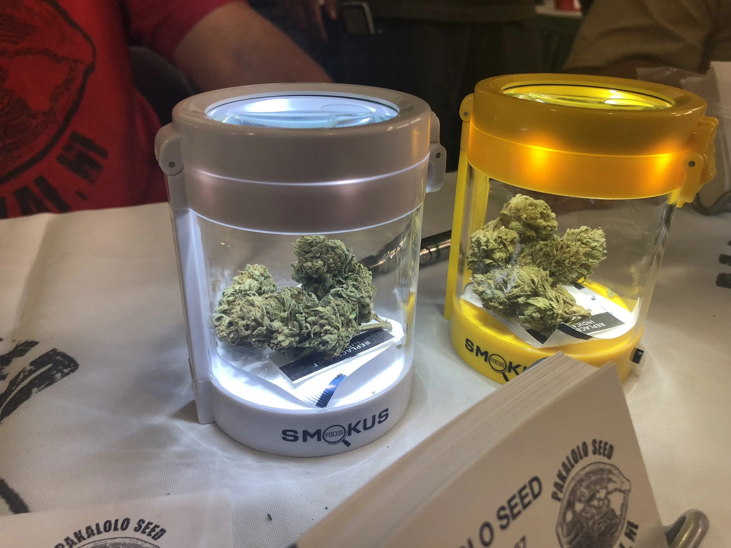 Some booths had medicine on display.