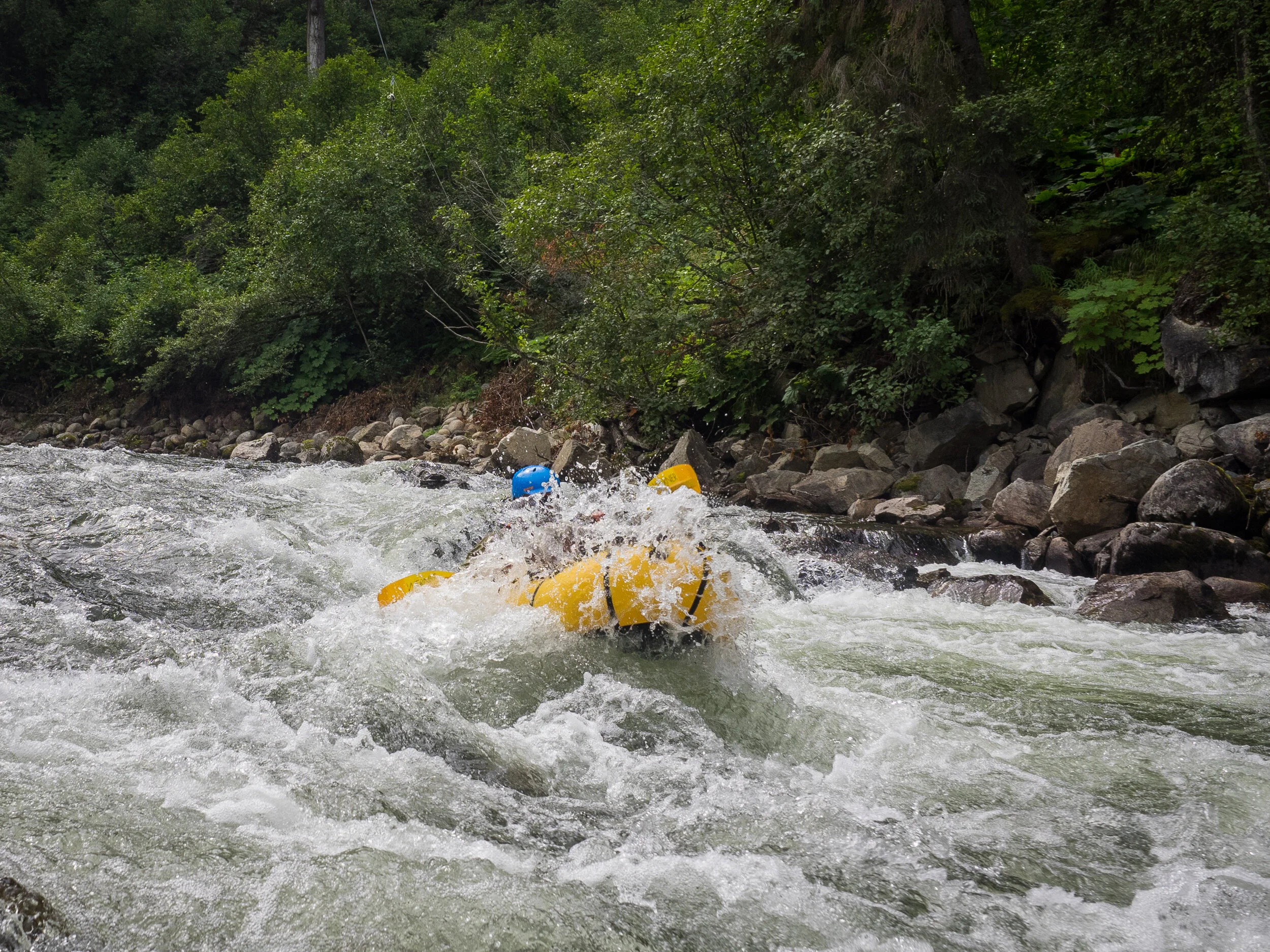 The author finding “something” or possibly “nothing” on Willow Creek, AK.—photo courtesy of the LC