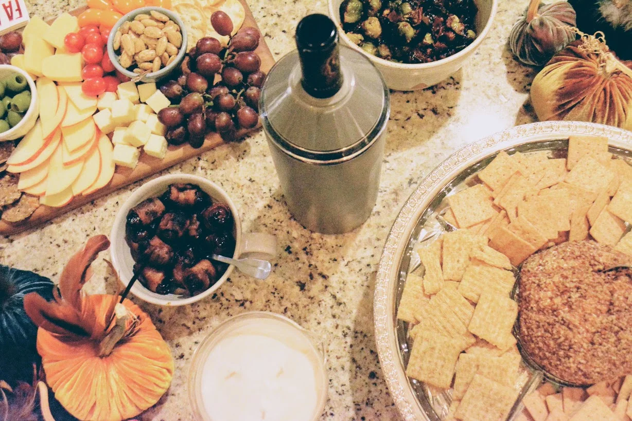 The famous cheese ball - pictured on the right!
