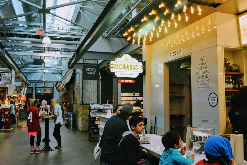 Food booths in Krog Street Market