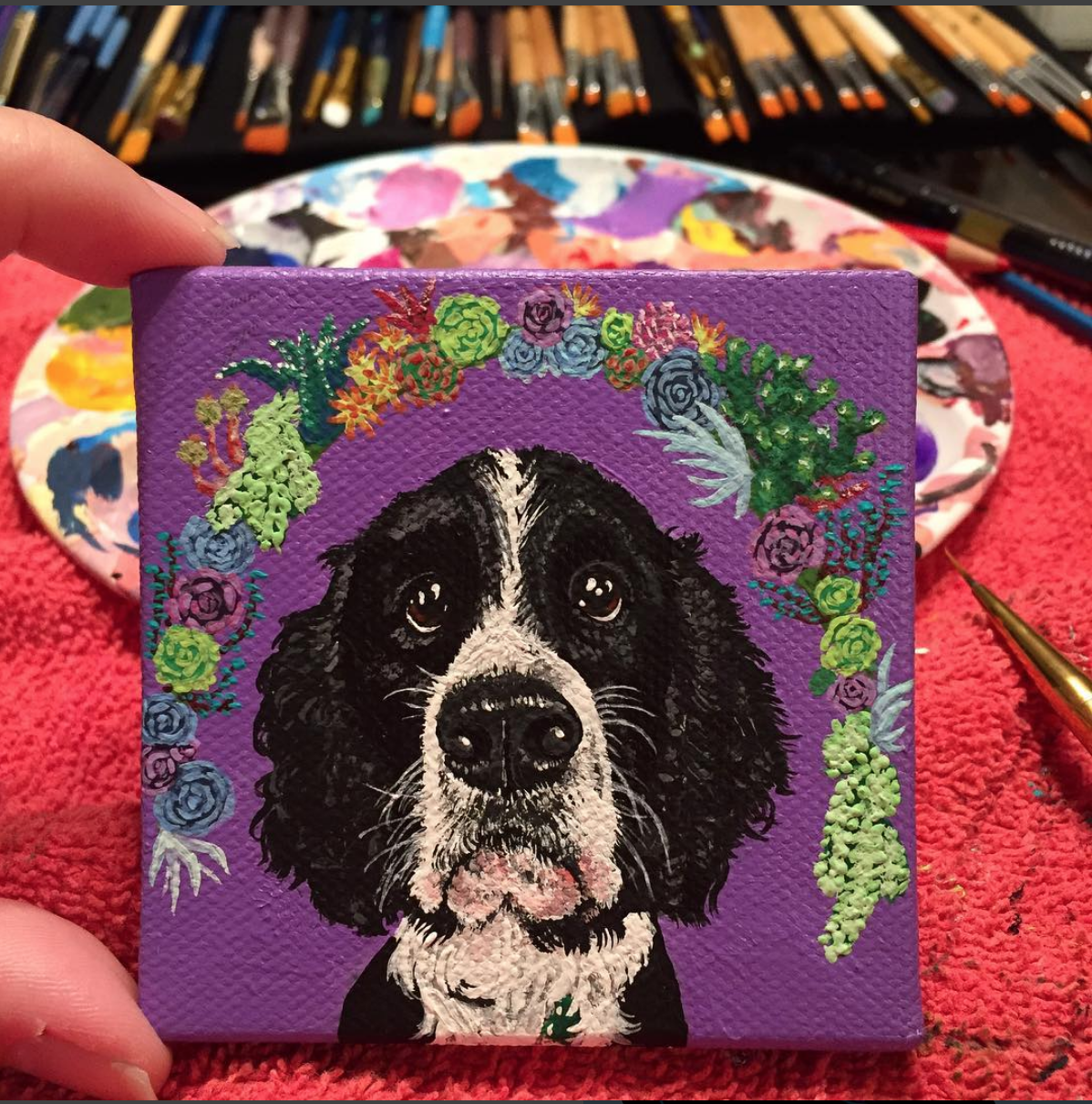 Acrylic on canvas - 3"x3"