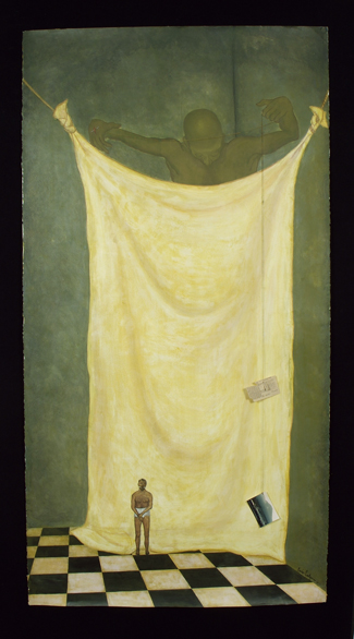 Seducción II 1997, acrylic/paper 65"x42"