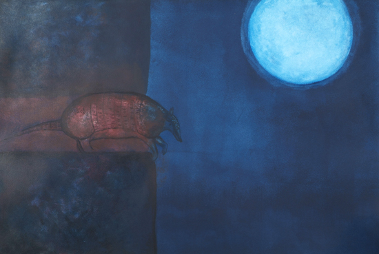 La Noche Pariendo Cuzucos, 2004, acrylic 42"x35"