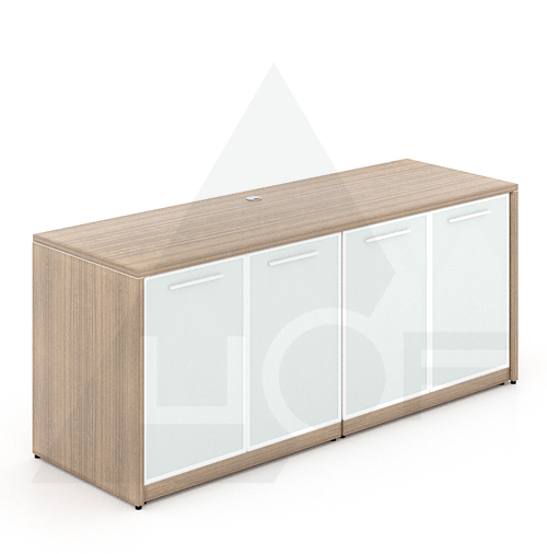 First Credenza with 4 White Glass Doors.png