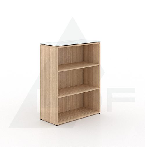 First Deluxe Short Bookcase with Glass Top.png